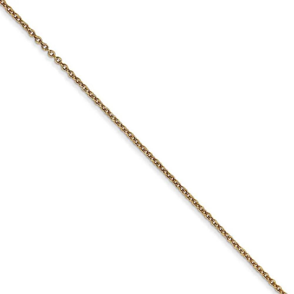 14k Yellow Gold Diamond-Cut & Satin 2D Shark Necklace