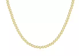 15” Choker Classic Gold 4mm Bead Necklace