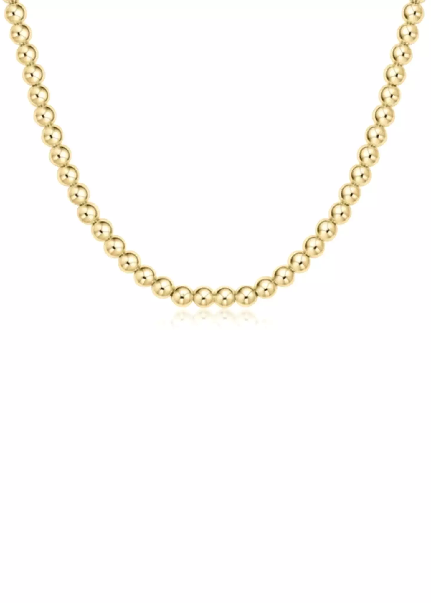 15 Choker Classic Gold 5mm Bead Necklace