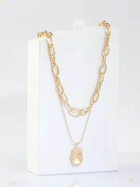 2 Pc Gold Chain Necklace