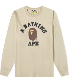 A Bathing Ape Men's Long Sleeve College T-Shirt