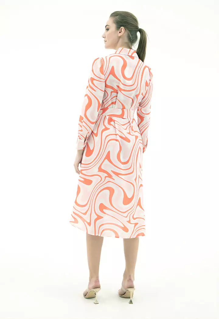 Abstract Allover Printed Dress