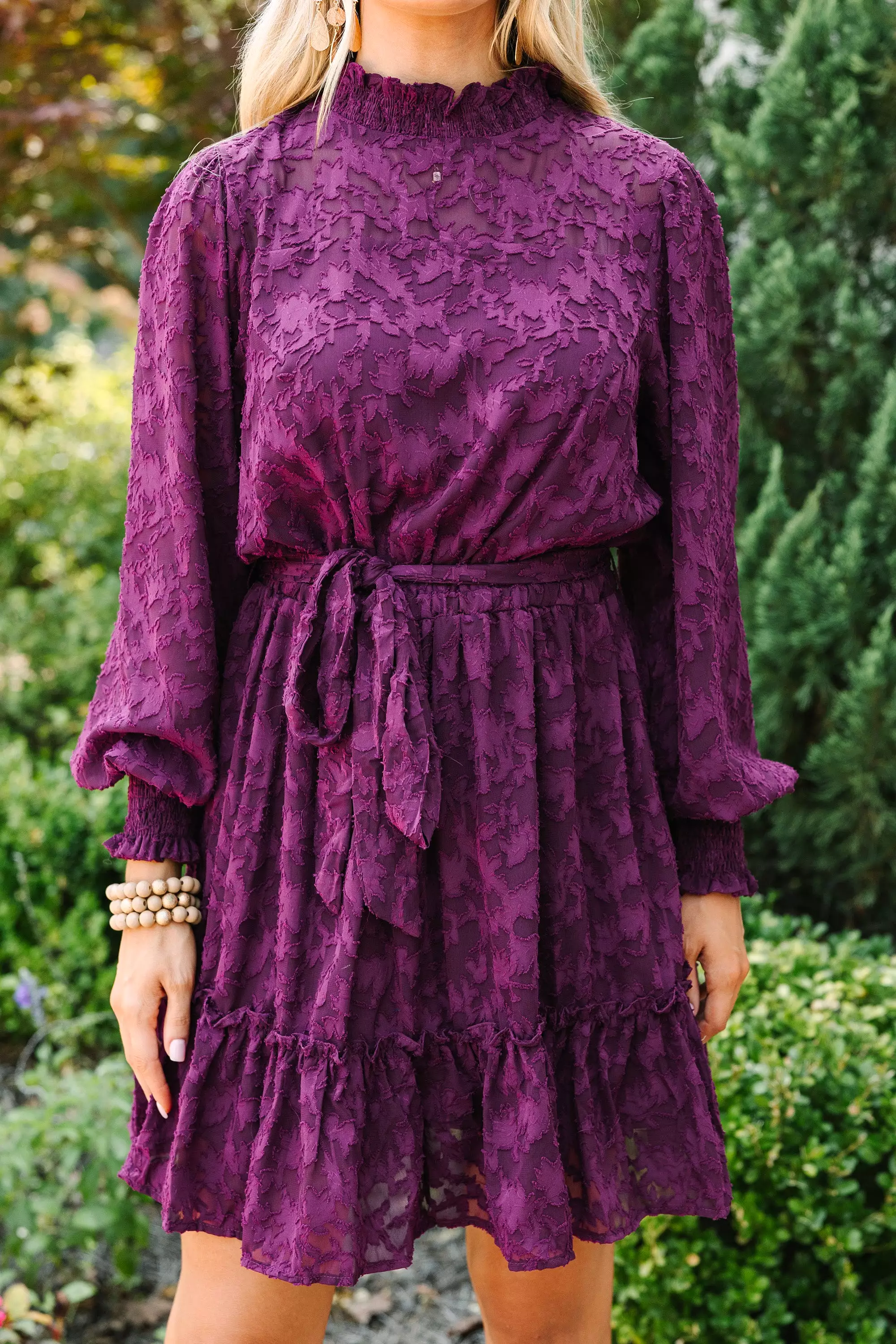 All You Have Eggplant Purple Lace Dress