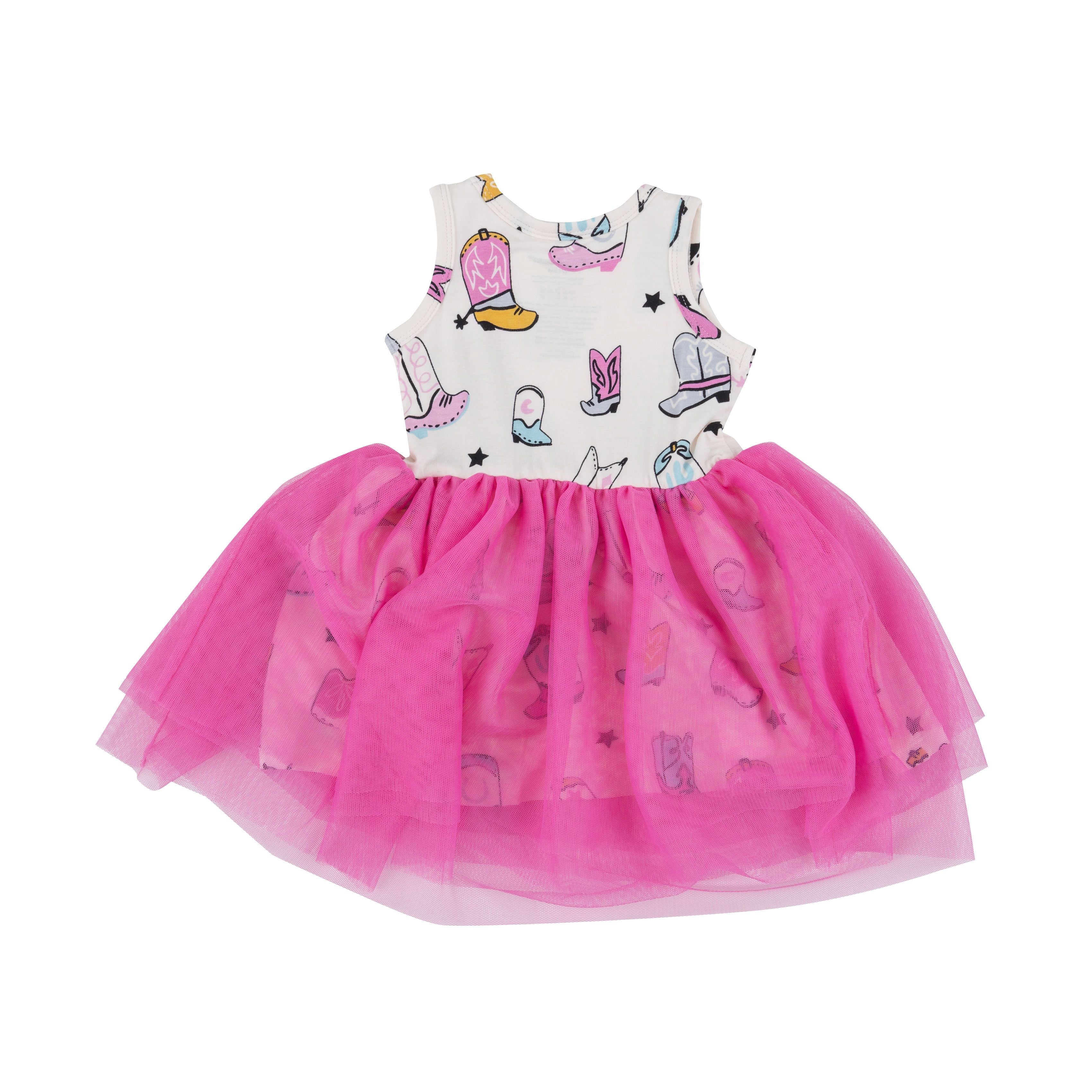 Angel Dear - Pink Boots Twirly Tutu Dress