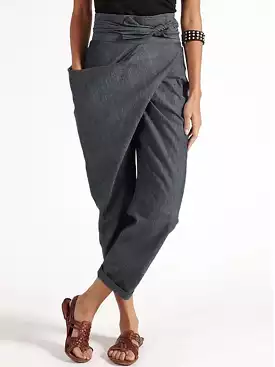 Ankle-Length Cotton Blend Dress Pants for Women's Casual and Work Wear