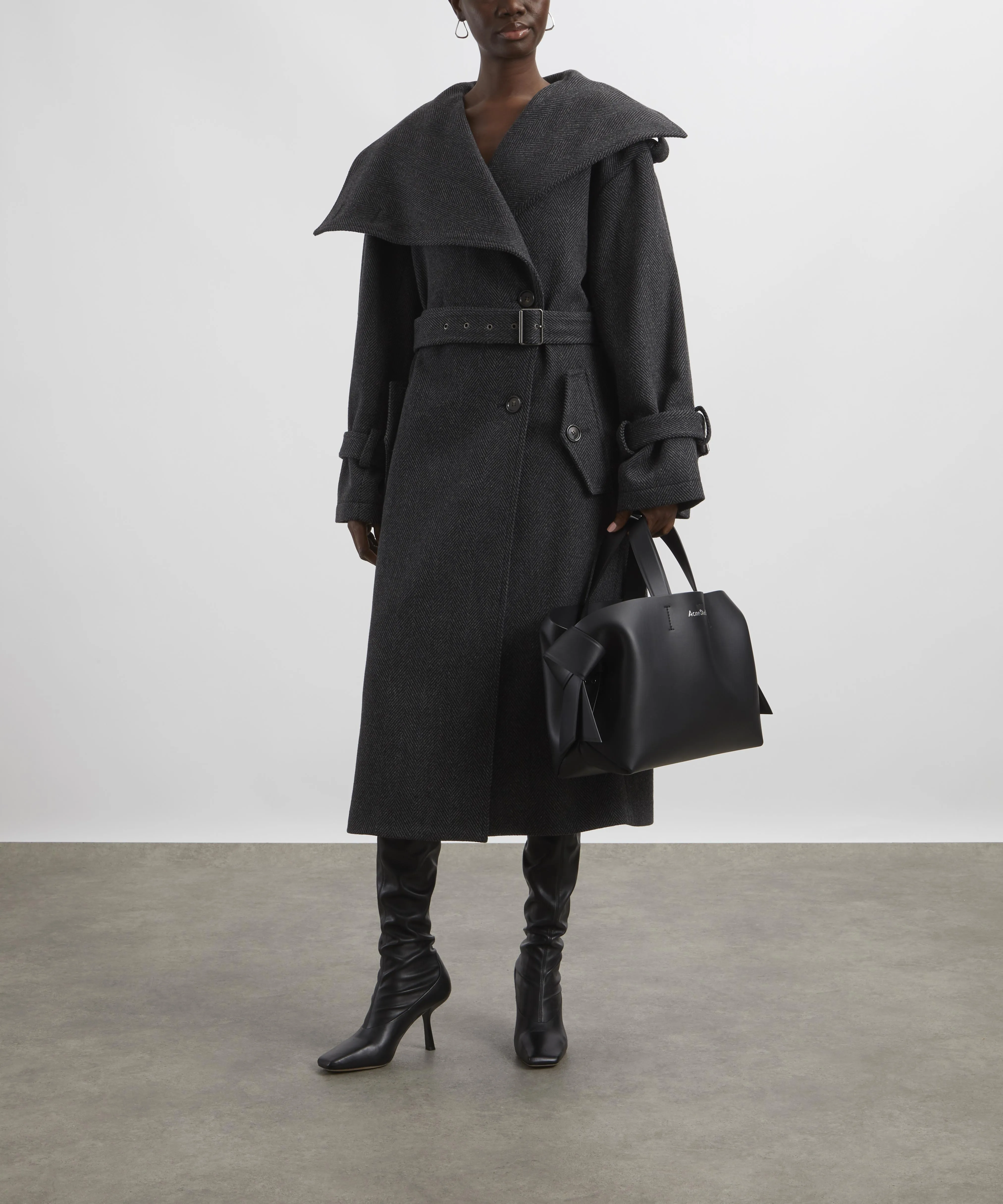 Belted Wool-Blend Coat