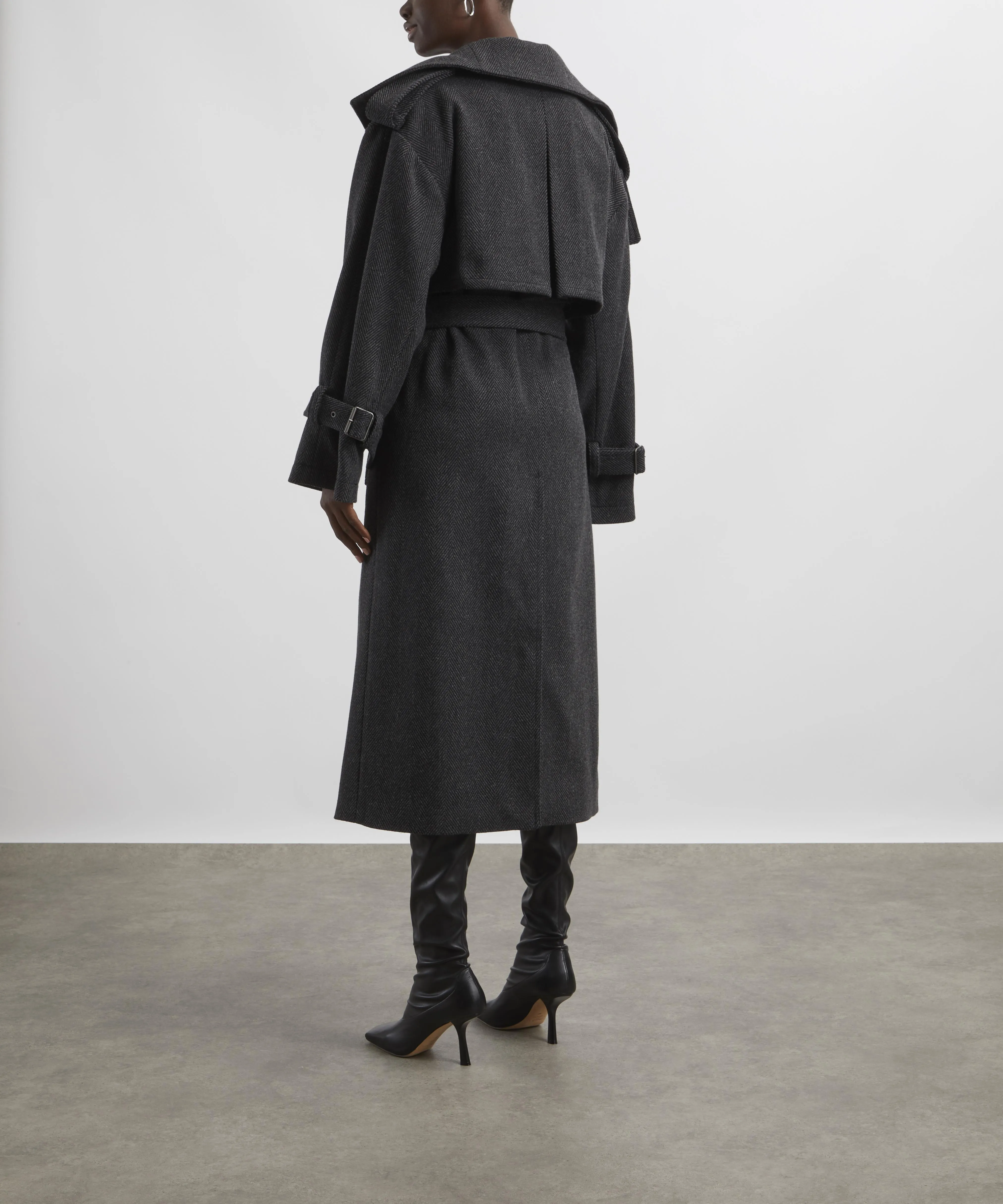 Belted Wool-Blend Coat