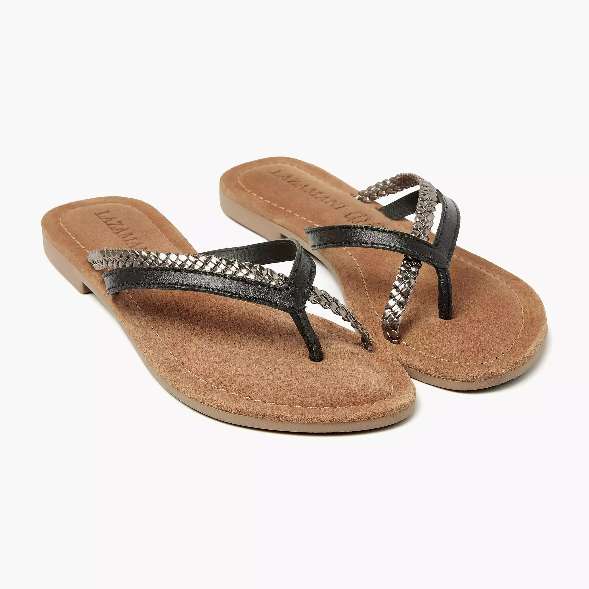 Bibi Leren Dames Slippers Black