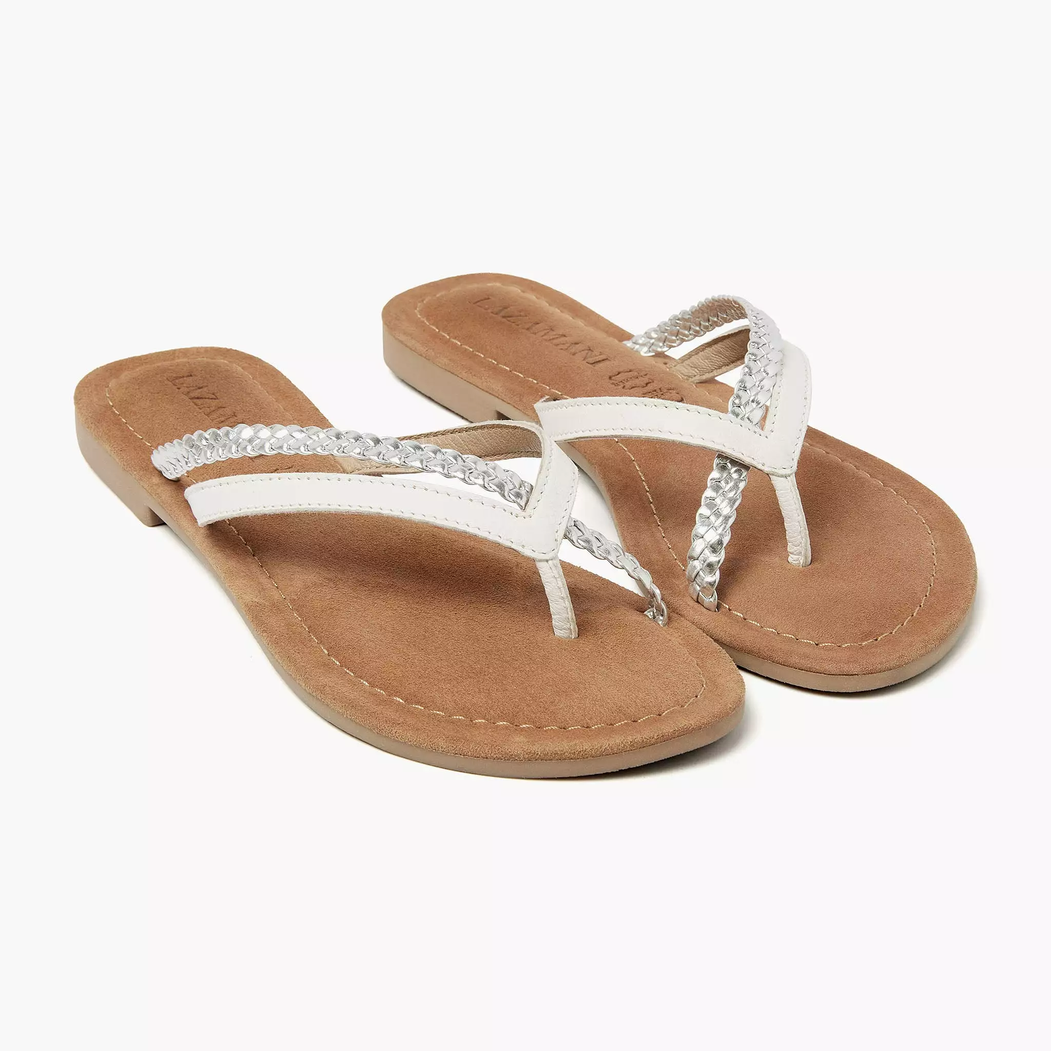 Bibi Leren Dames Slippers White