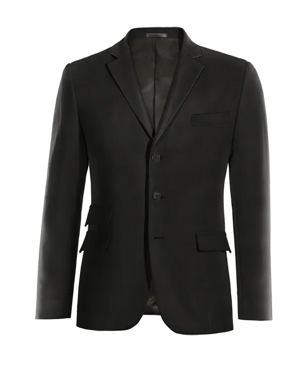  Blazer negro rojizo de entretiempo de 3 botones