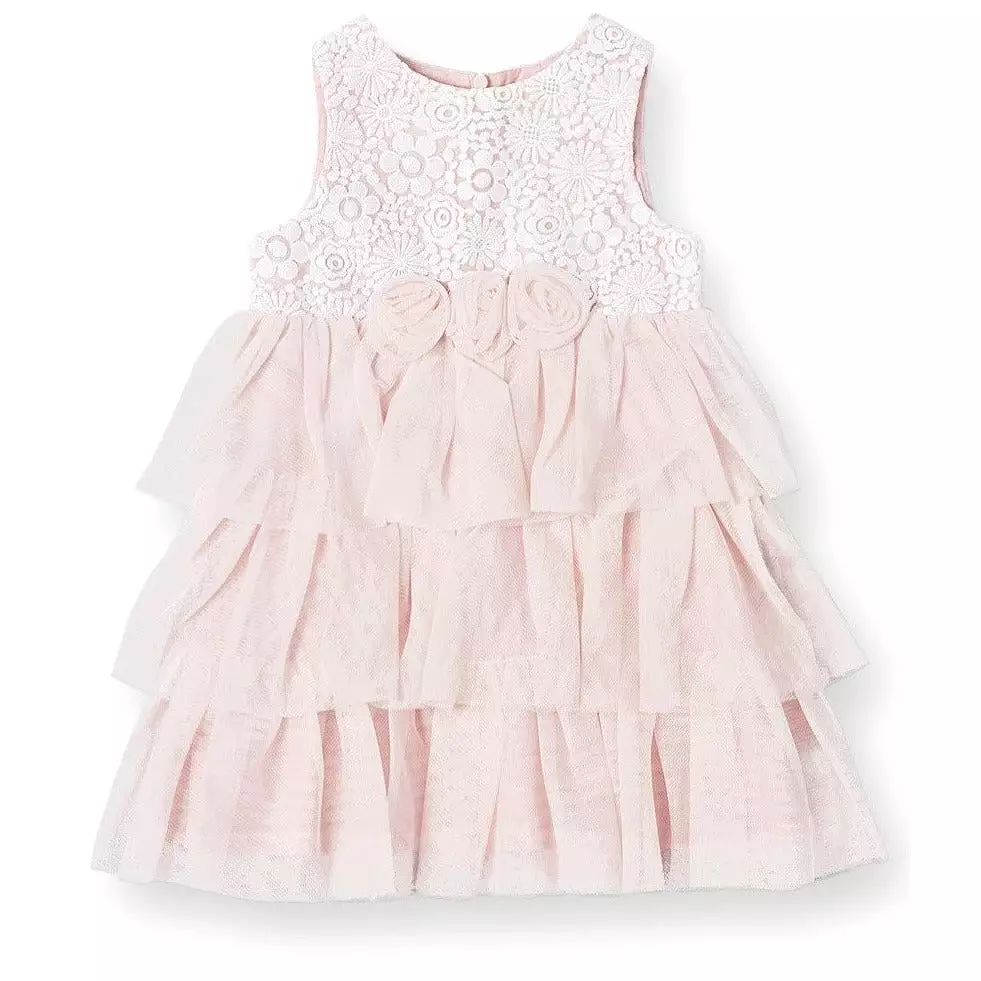 Blush Tulle Lace Dress