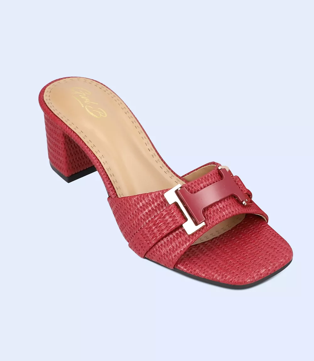 BW9383-MAROON-Slipper Heel