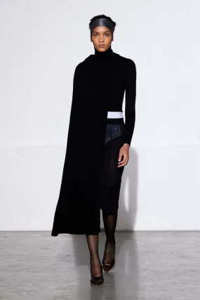 Cashmere Cape Sweater - Black