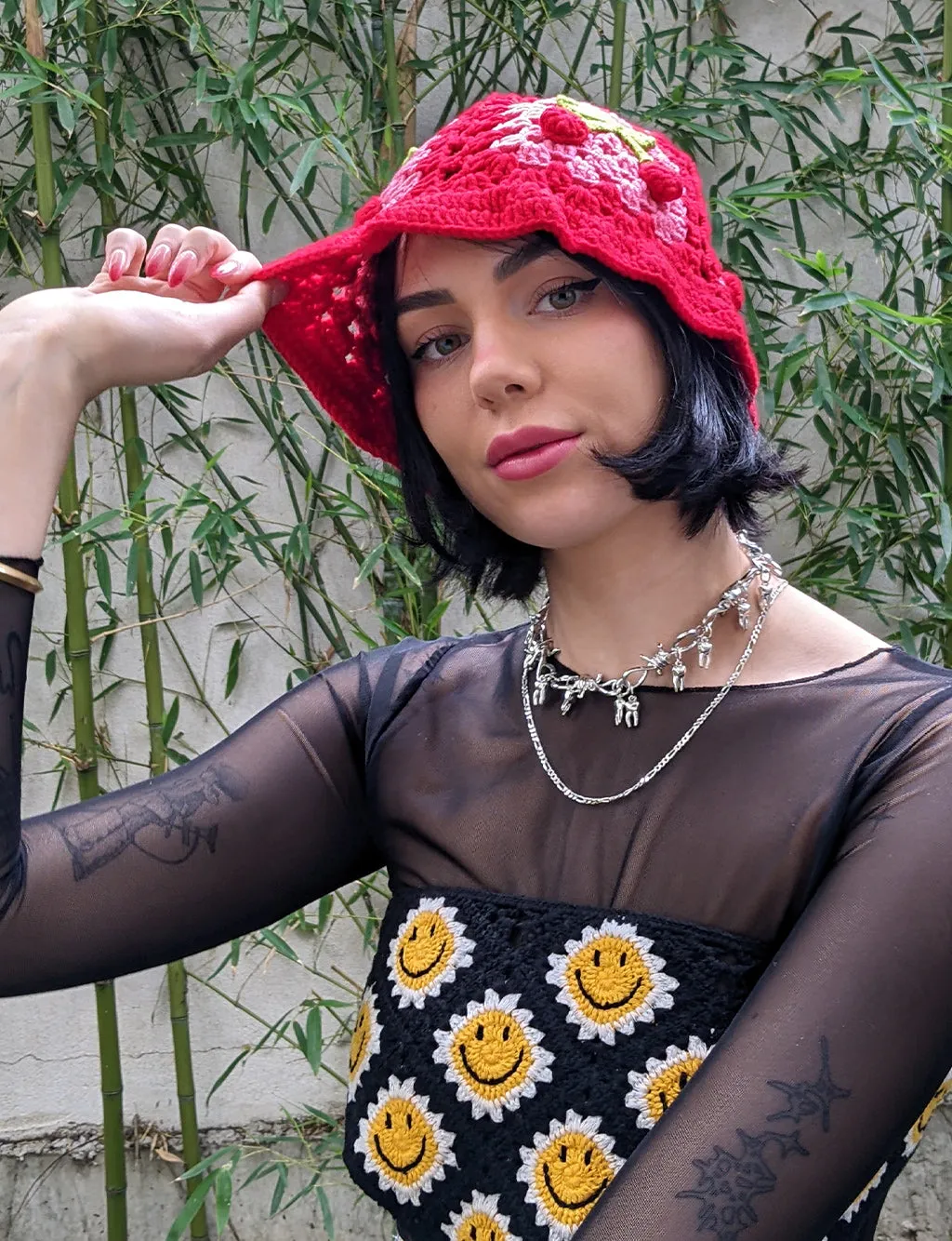 CHERRY PIE CROCHET HAT