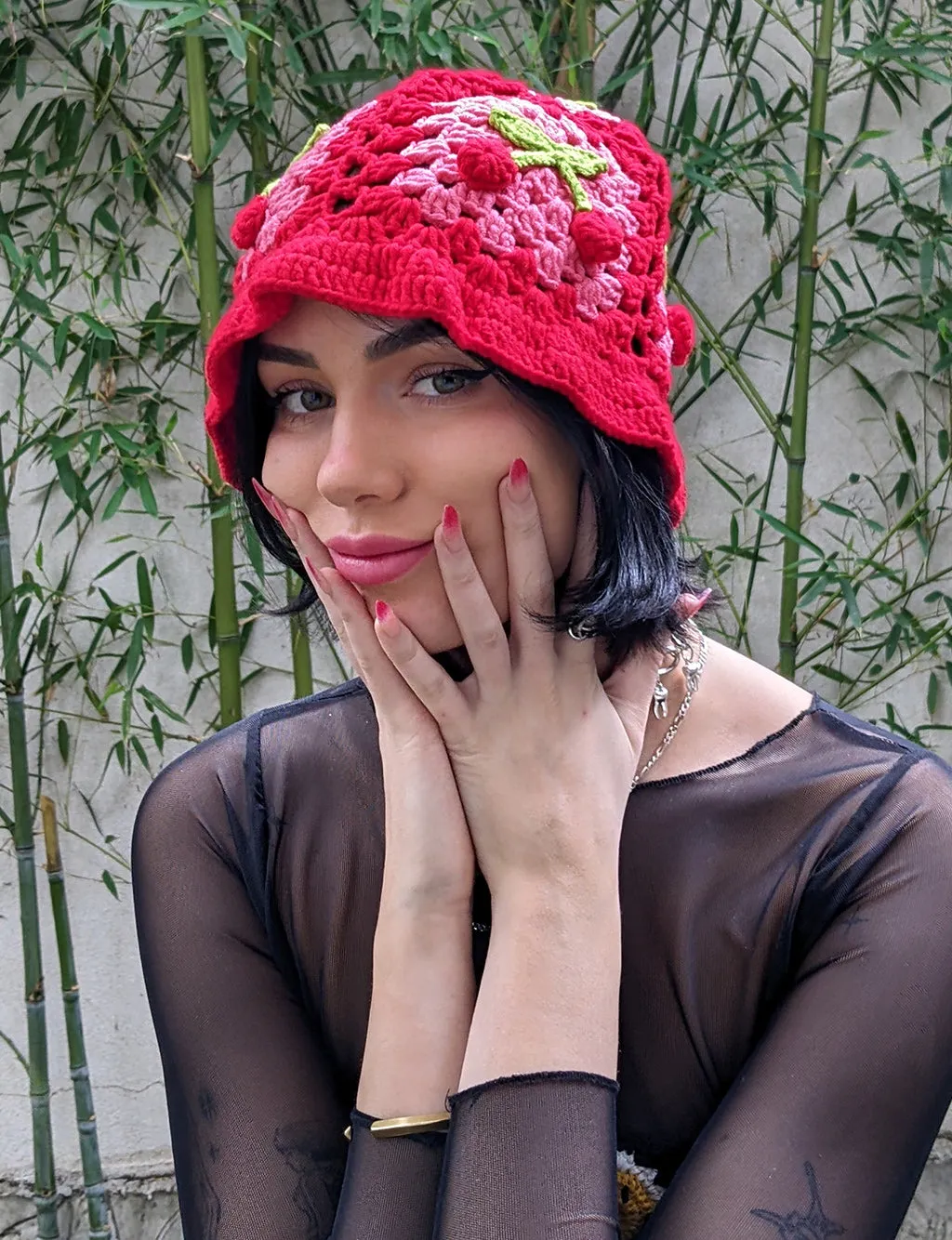 CHERRY PIE CROCHET HAT