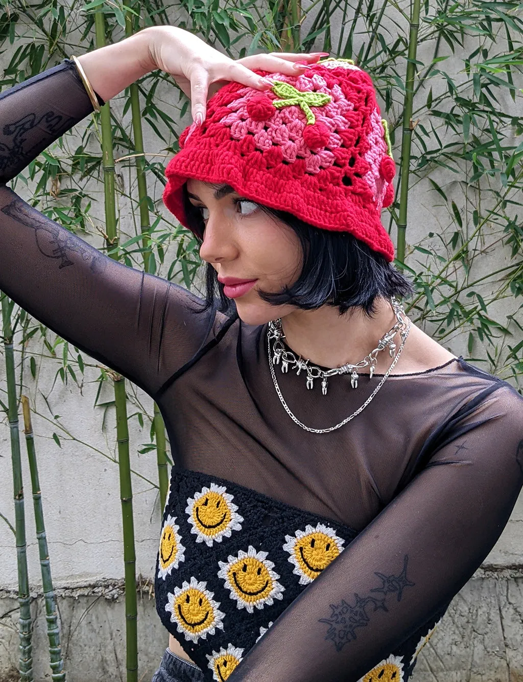 CHERRY PIE CROCHET HAT