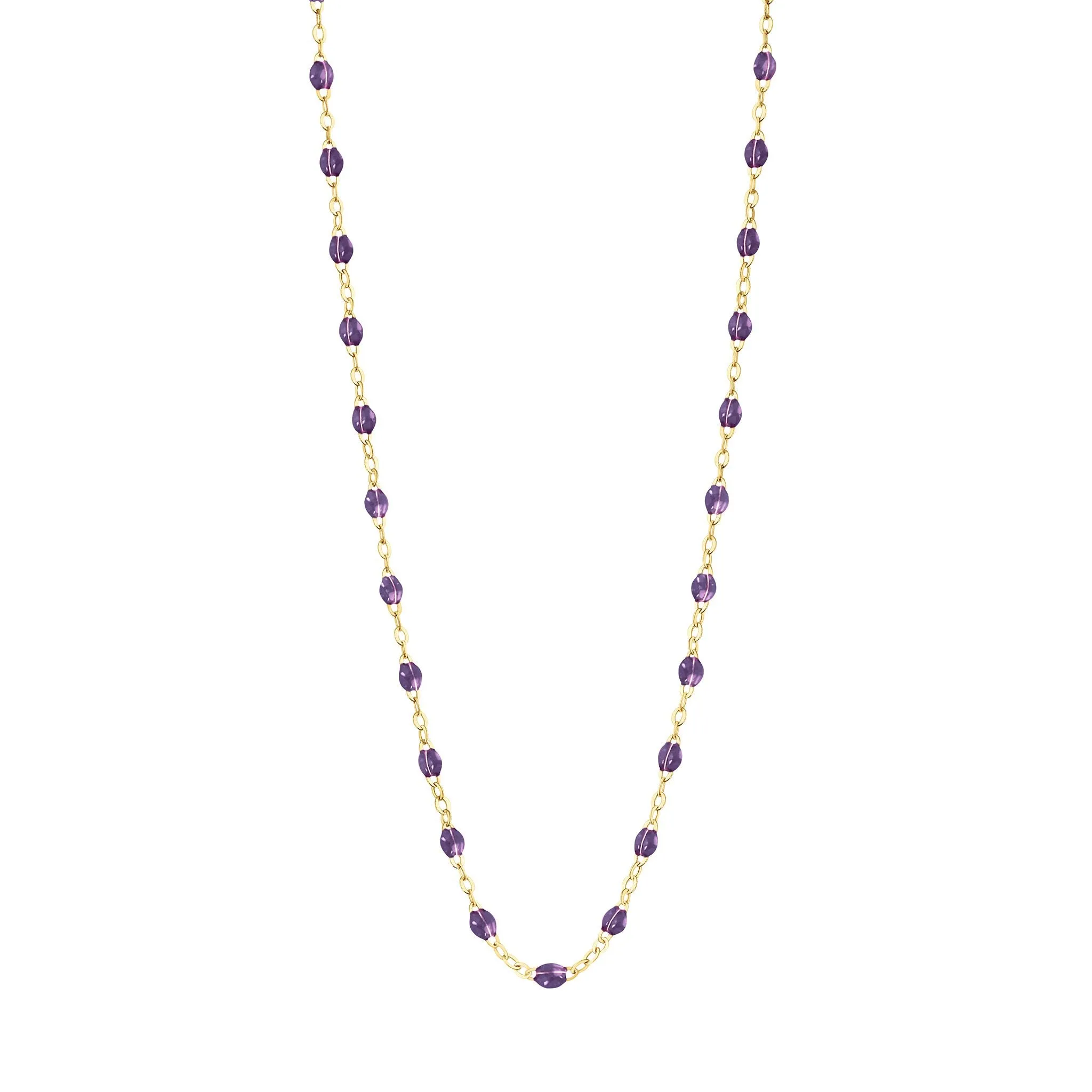 Classic Gigi Violet necklace, Yellow Gold, 19.7