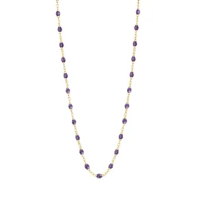 Classic Gigi Violet necklace, Yellow Gold, 19.7