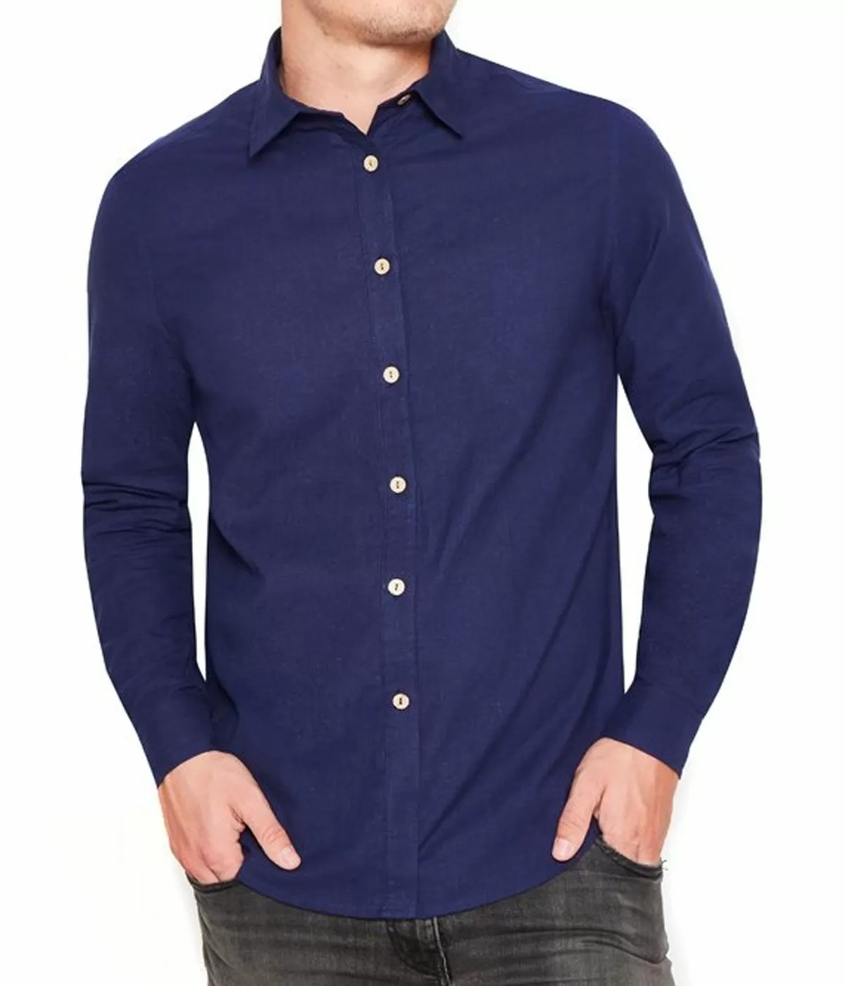 Classic Long Sleeve Hemp Cotton Shirt