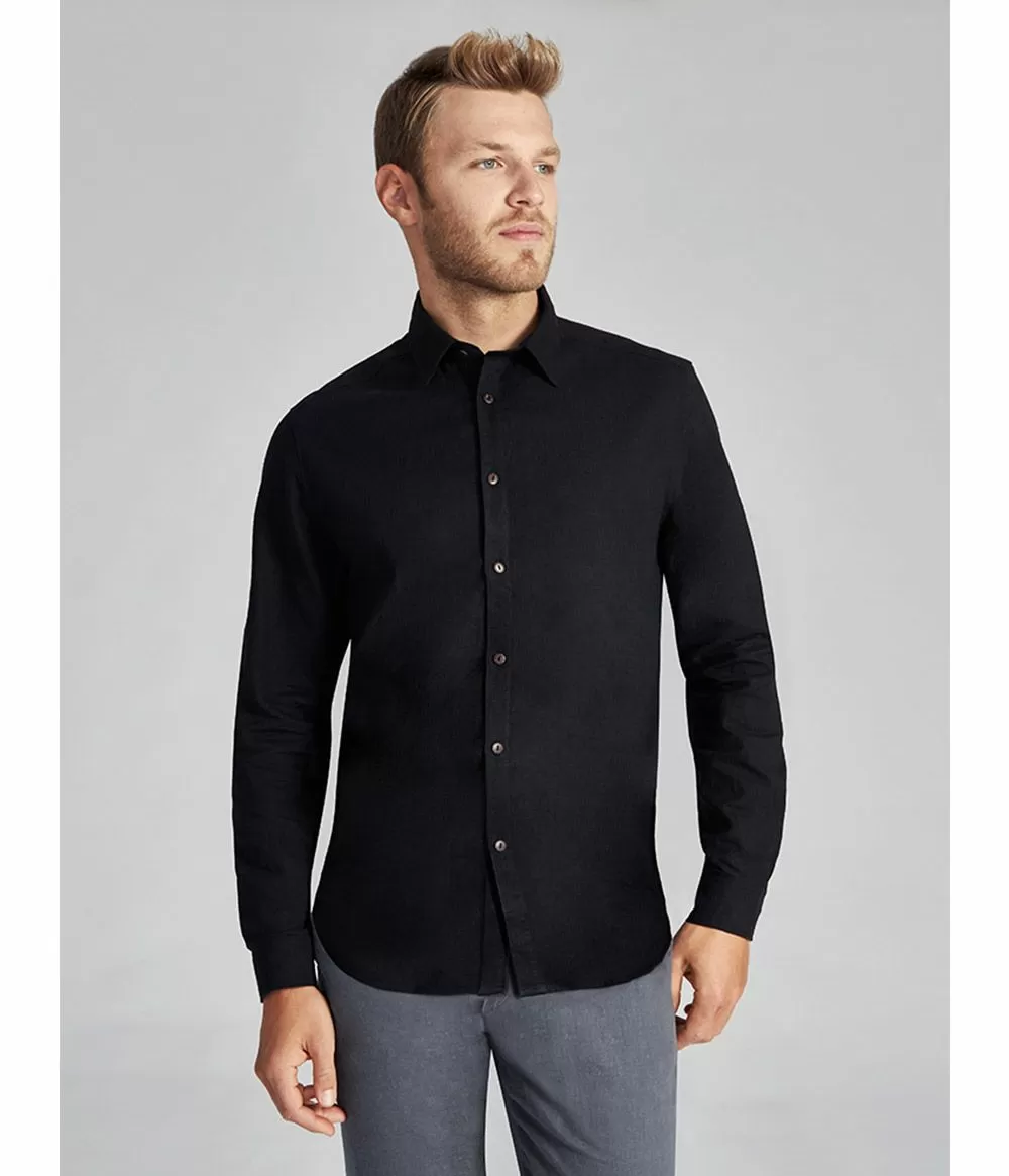 Classic Long Sleeve Hemp Cotton Shirt