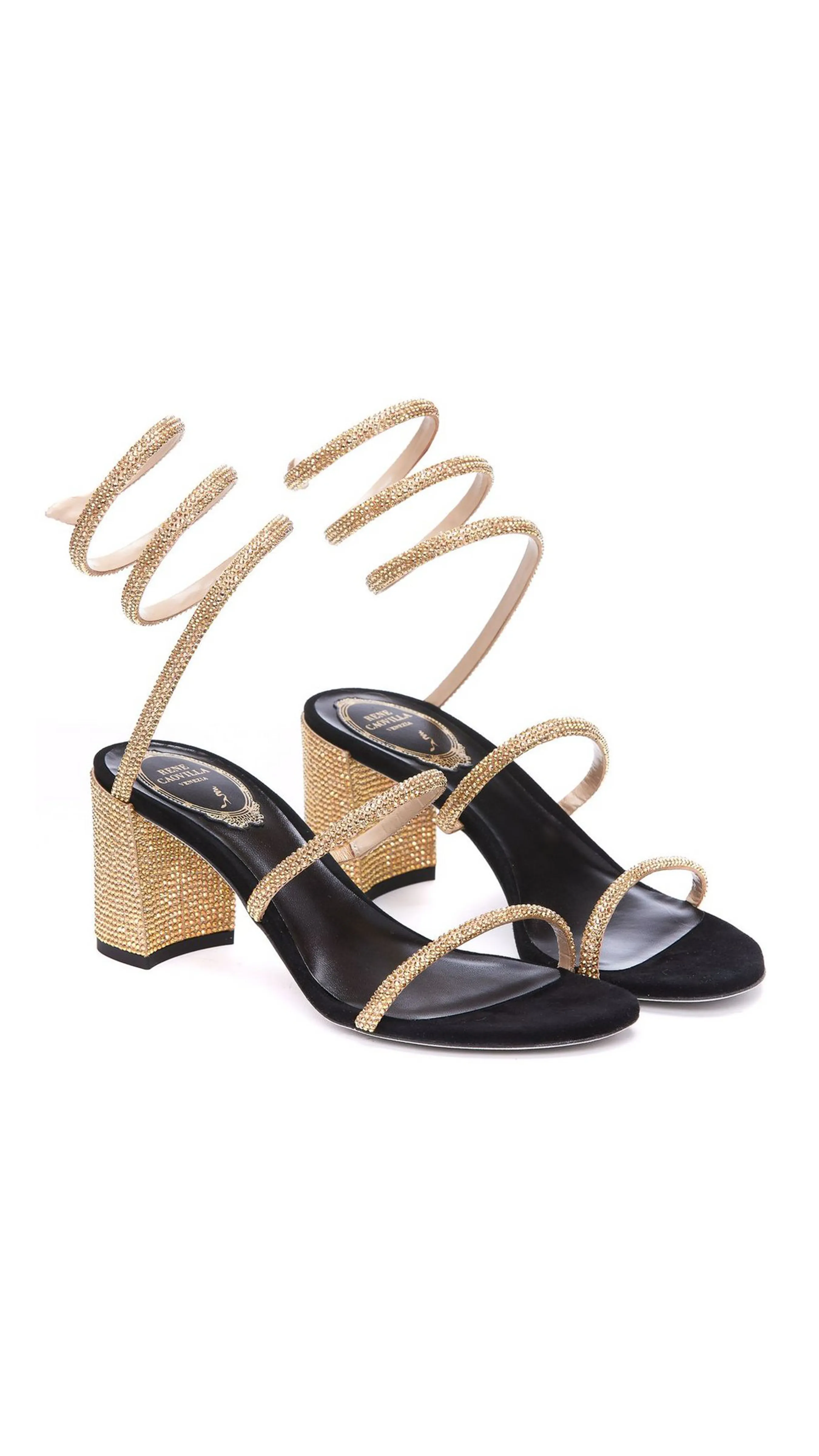 Cleo Block Heel Sandal 65 - Black/Gold