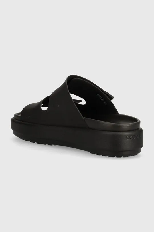 Crocs sliders Brooklyn Luxe Sandal women's black color 209586.060