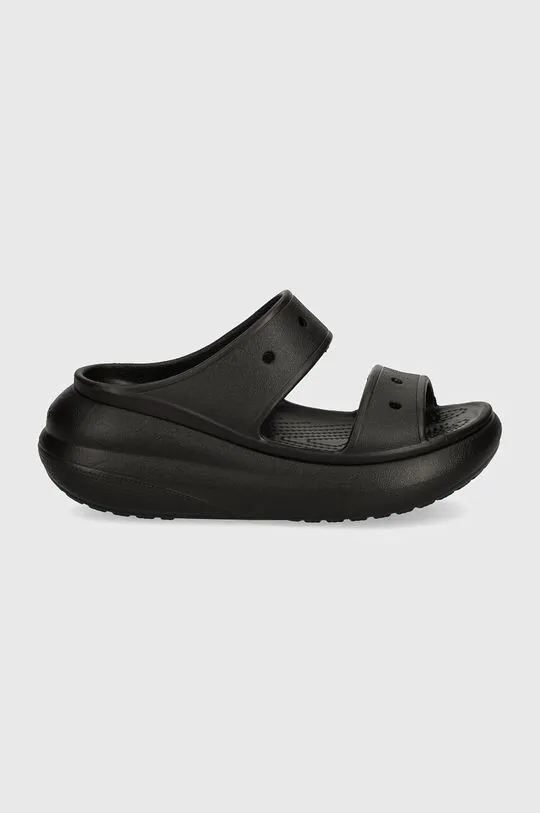 Crocs sliders Classic Crush Sandal women's black color 207670