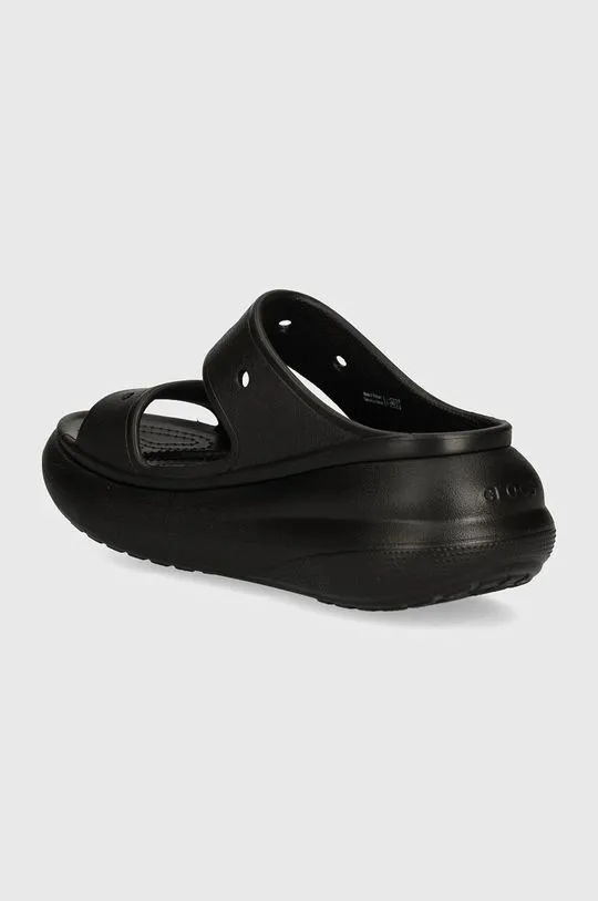 Crocs sliders Classic Crush Sandal women's black color 207670