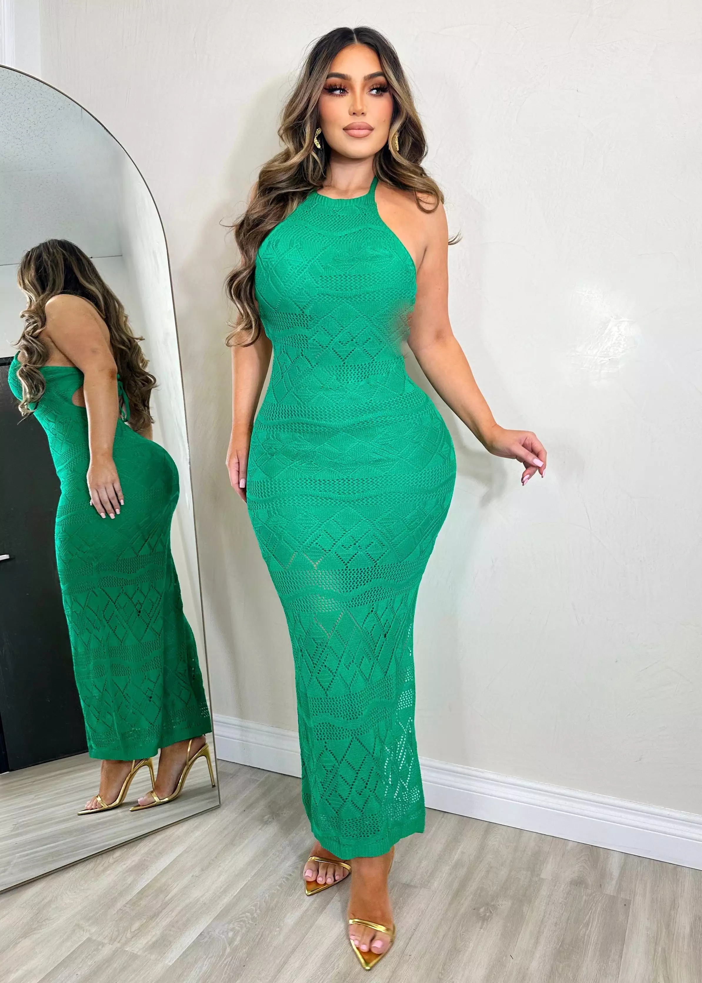 Dorian Dress Green