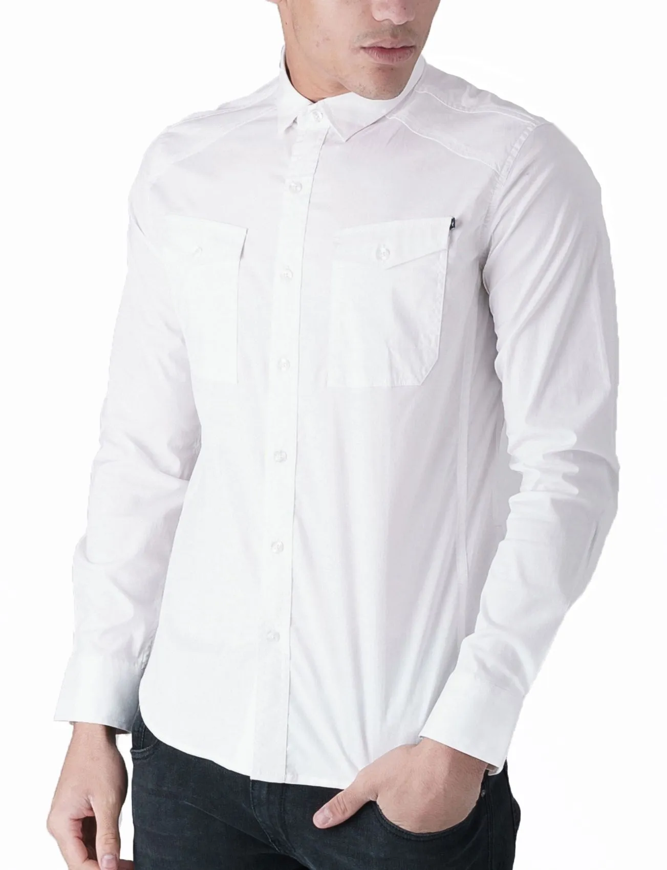 Duck and Cover Reynold Long Sleeve Shirt White