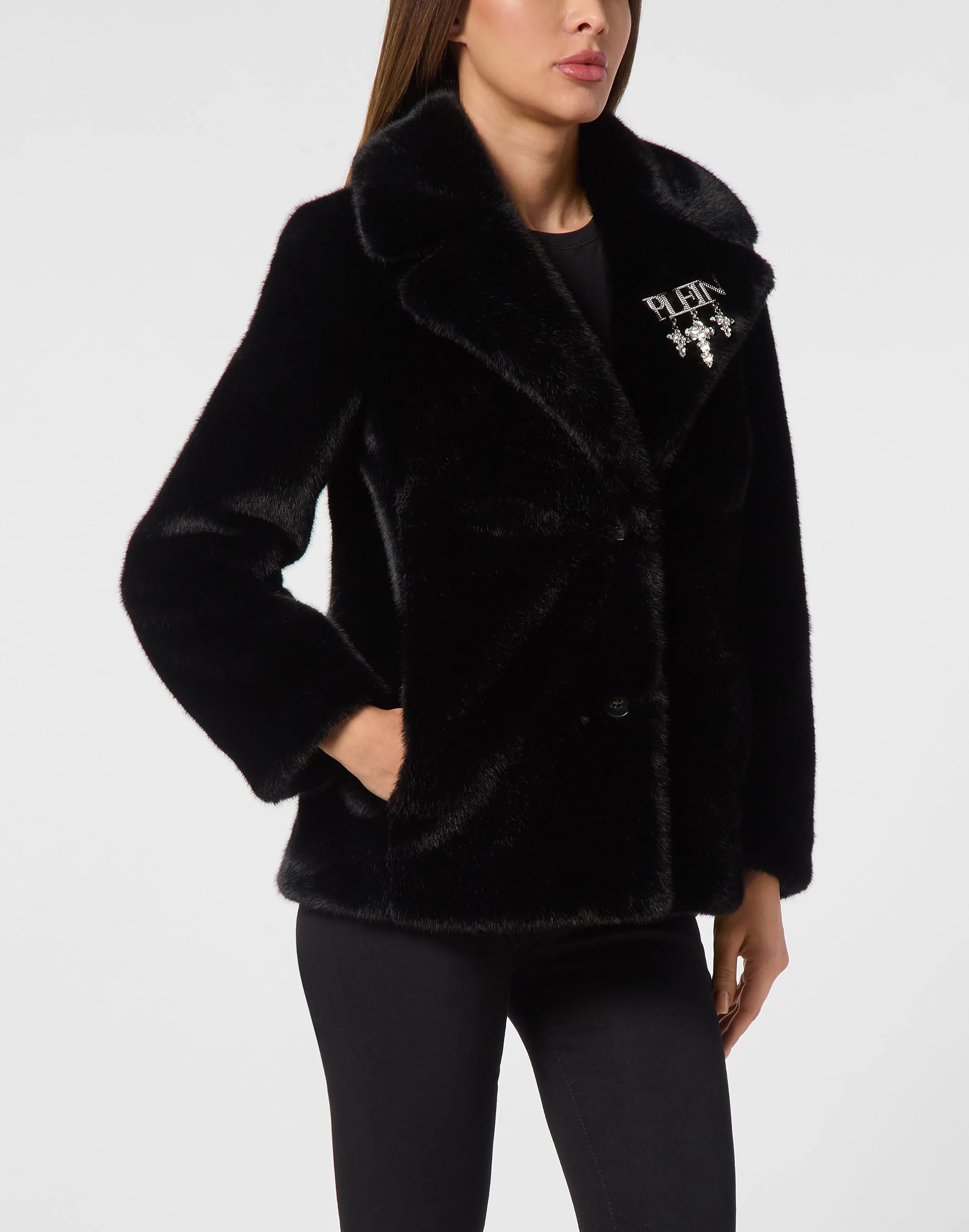 Eco Mink Short Coat Skull&Bones