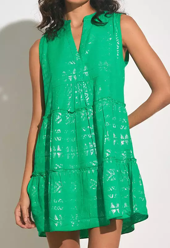 Elan - Clara Dress Green Silver Arrow