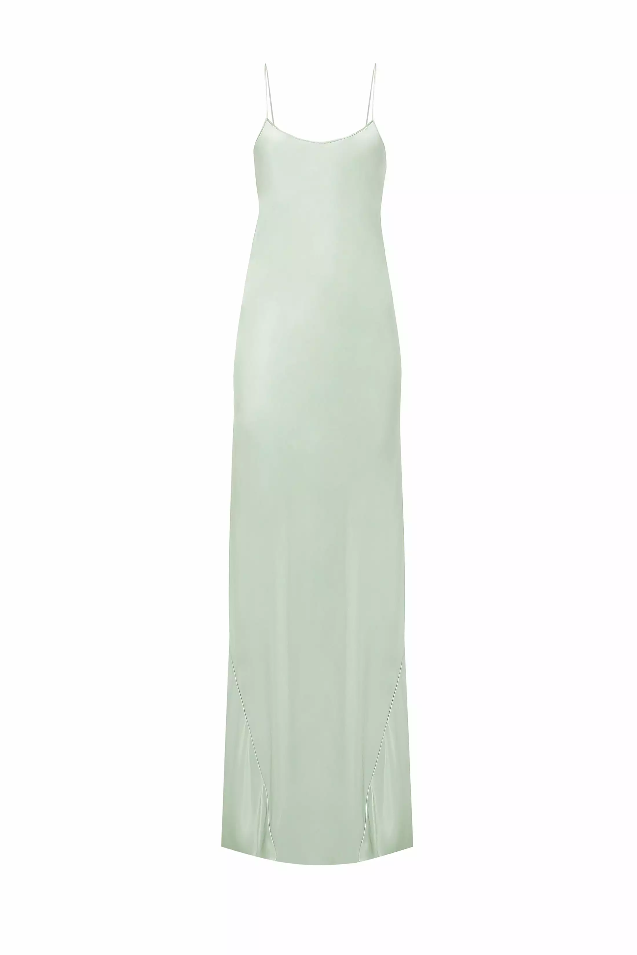 Exclusive Low Back Cami Floor-Length Dress In Jade