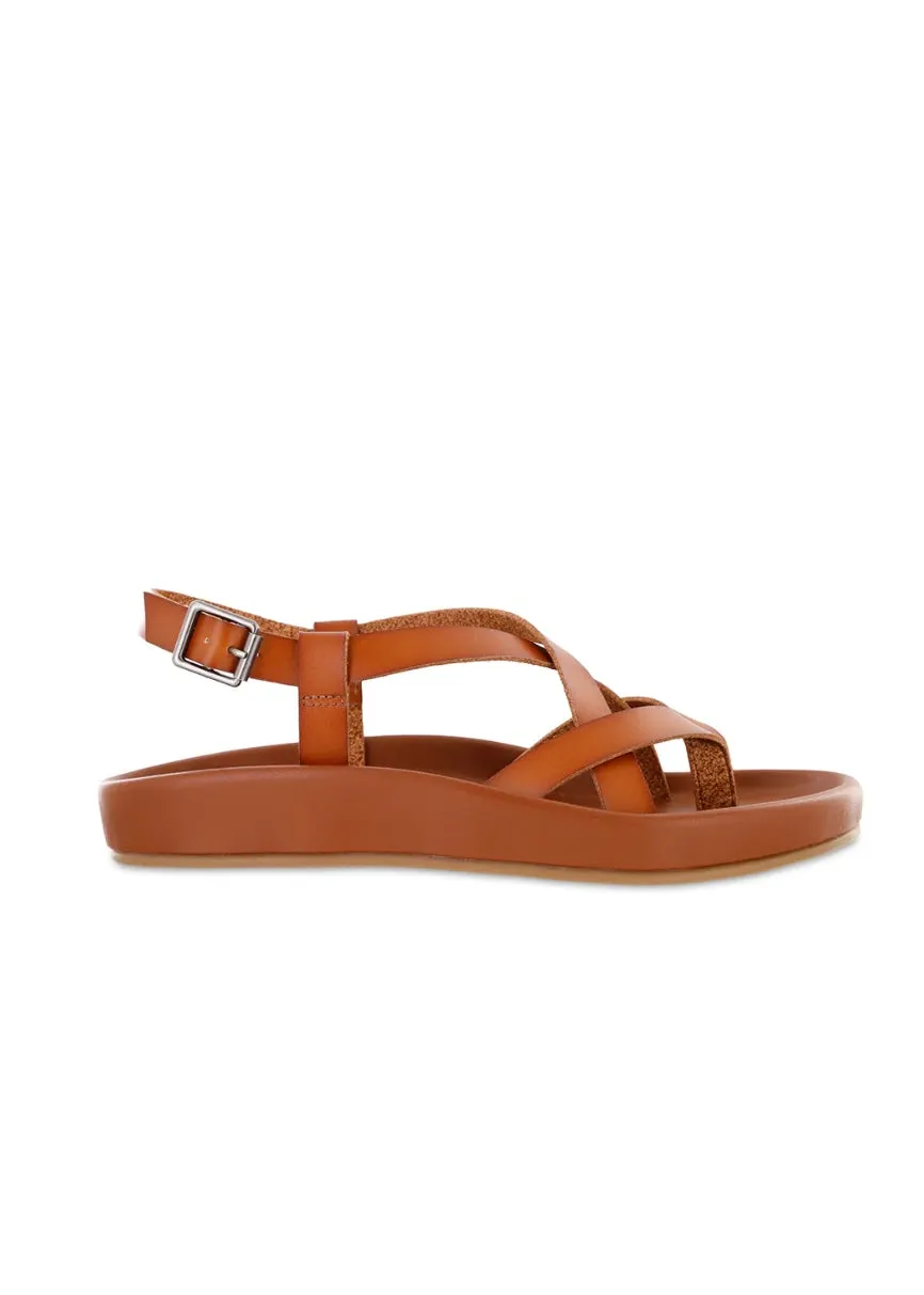 FINAL SALE - Mia Zurie Cognac Sandal