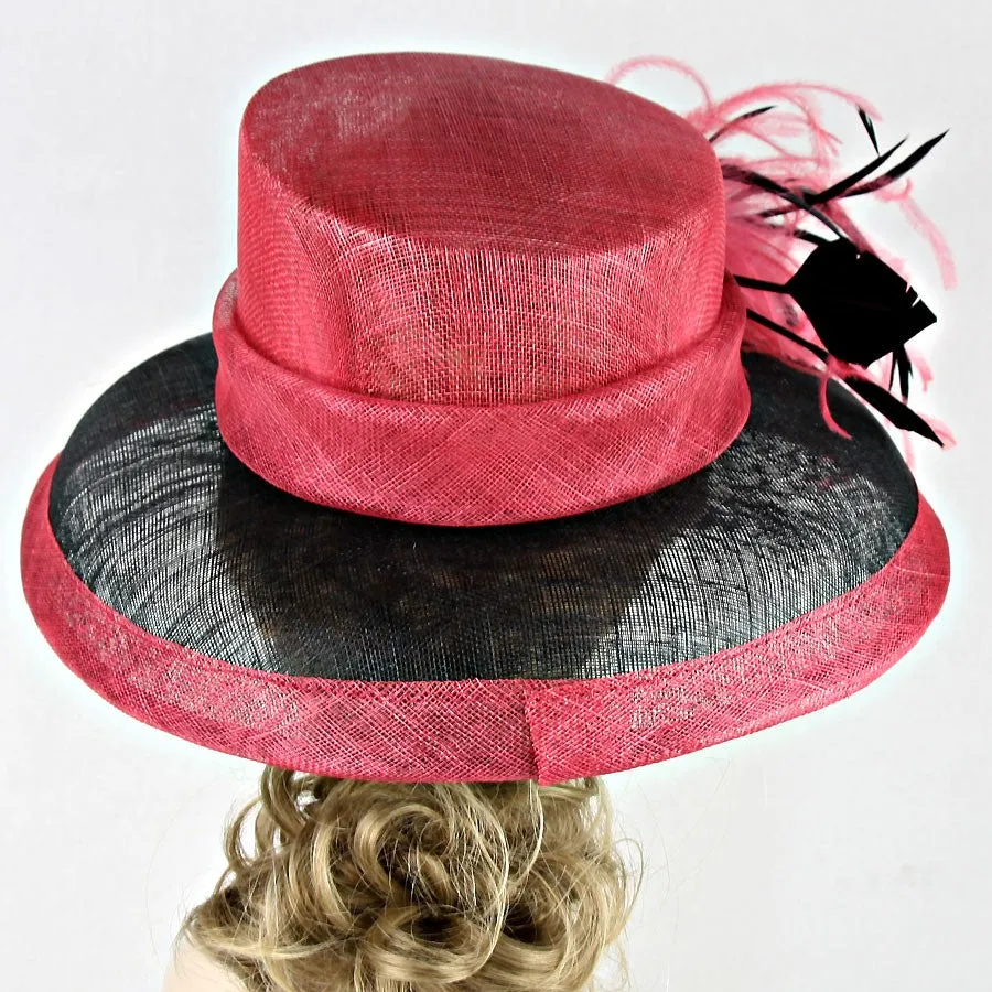 iLLASPARKZ Chic Feathered Sinamay Hat