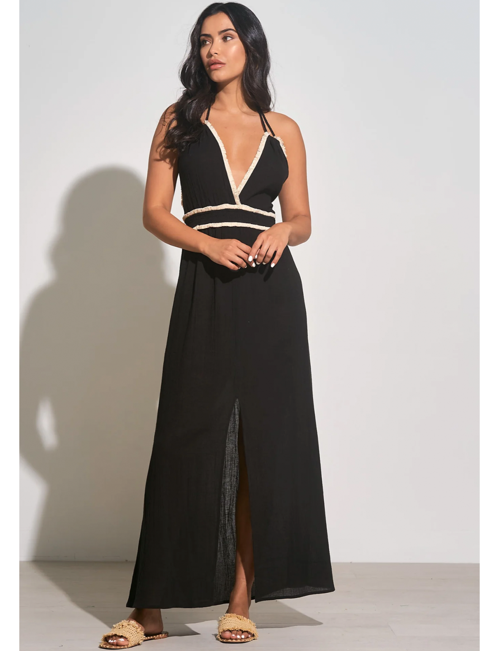 Jayde Halter Maxi Dress, Black