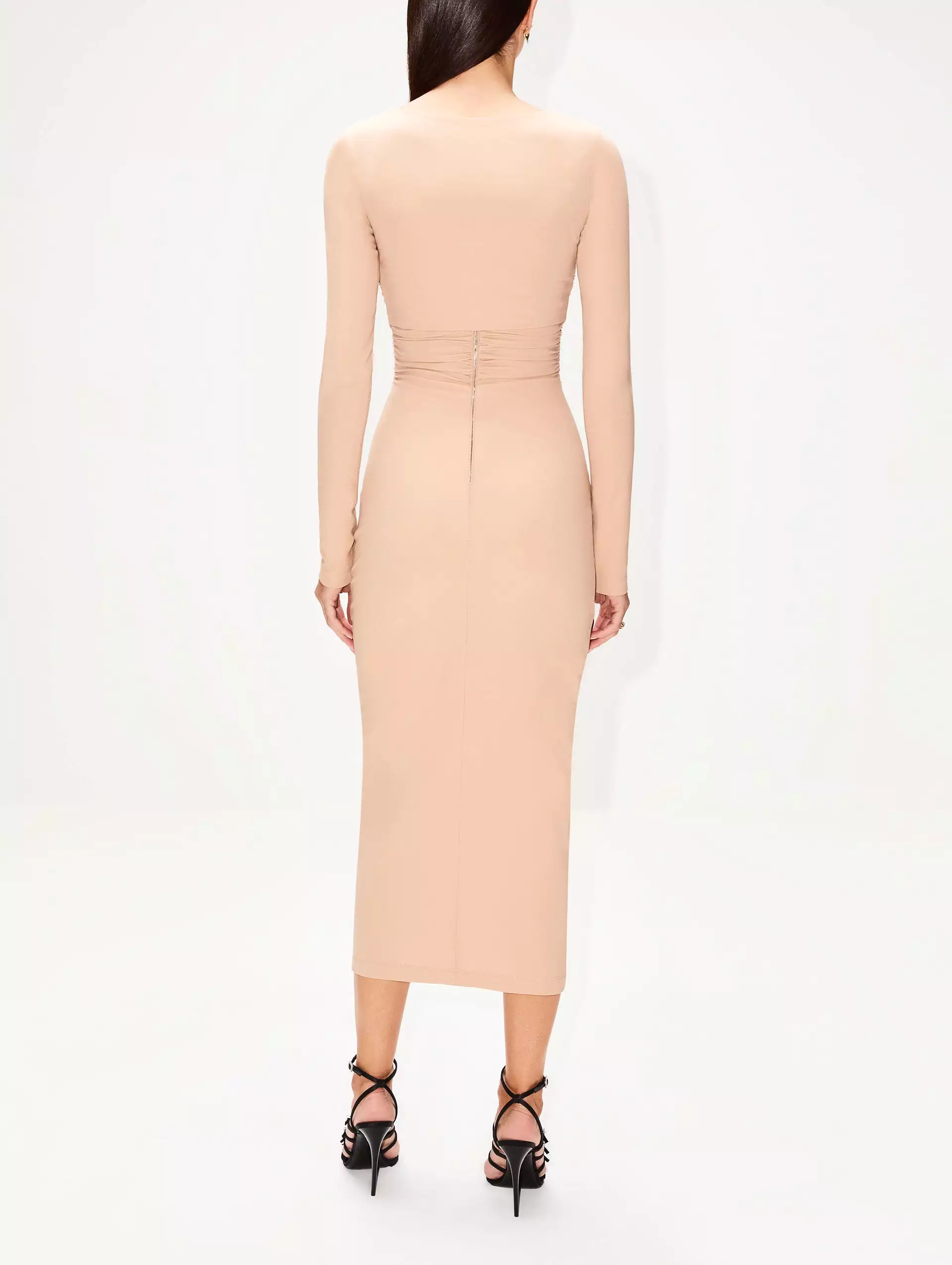 Jersey Milano Rib Calf Length Dress