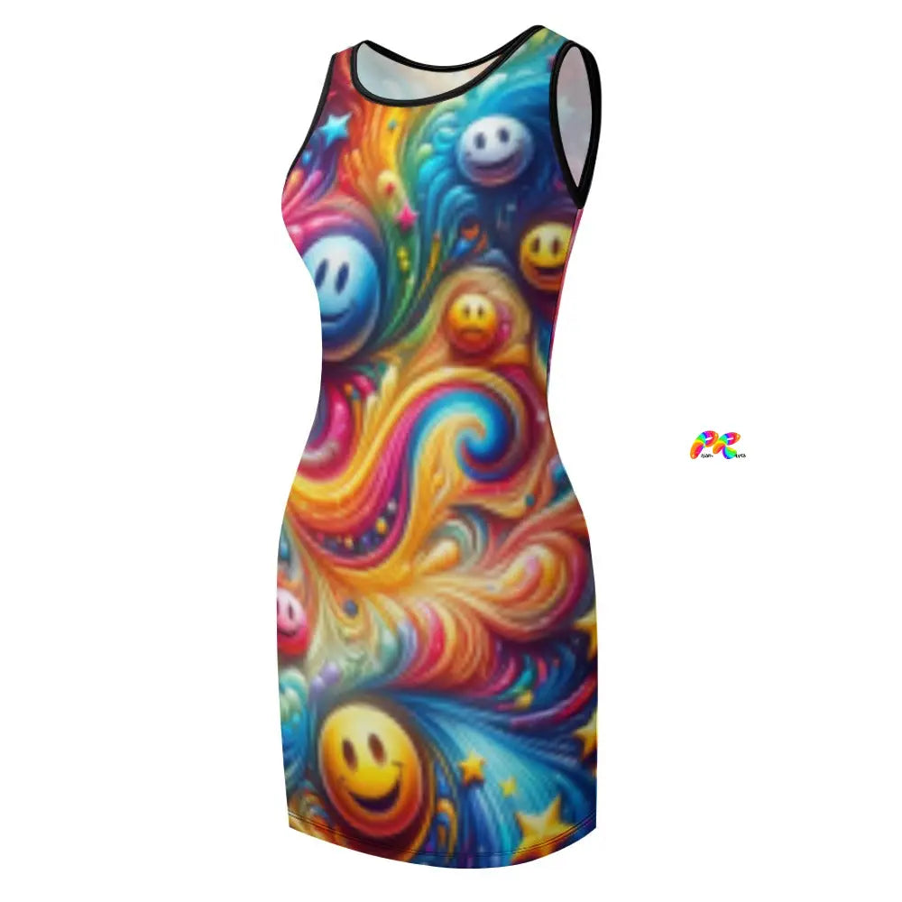 Joyful Whirls Rave Tank Dress