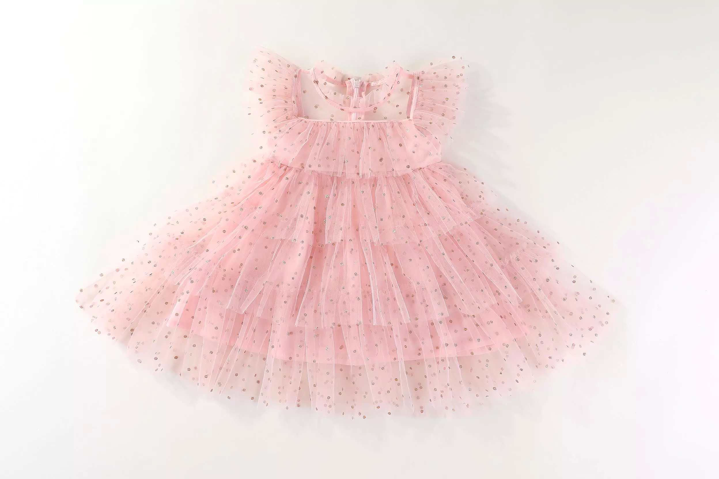 KHLOE SOFT TULLE TUTU DRESS - GOLDEN DOTS