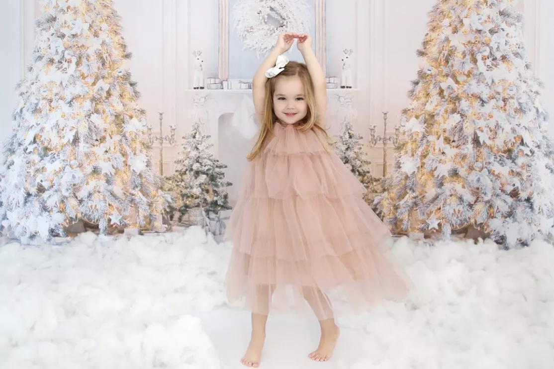 KHLOE SOFT TULLE TUTU DRESS - GOLDEN STARS: 4-5Y, 5-6Y only left