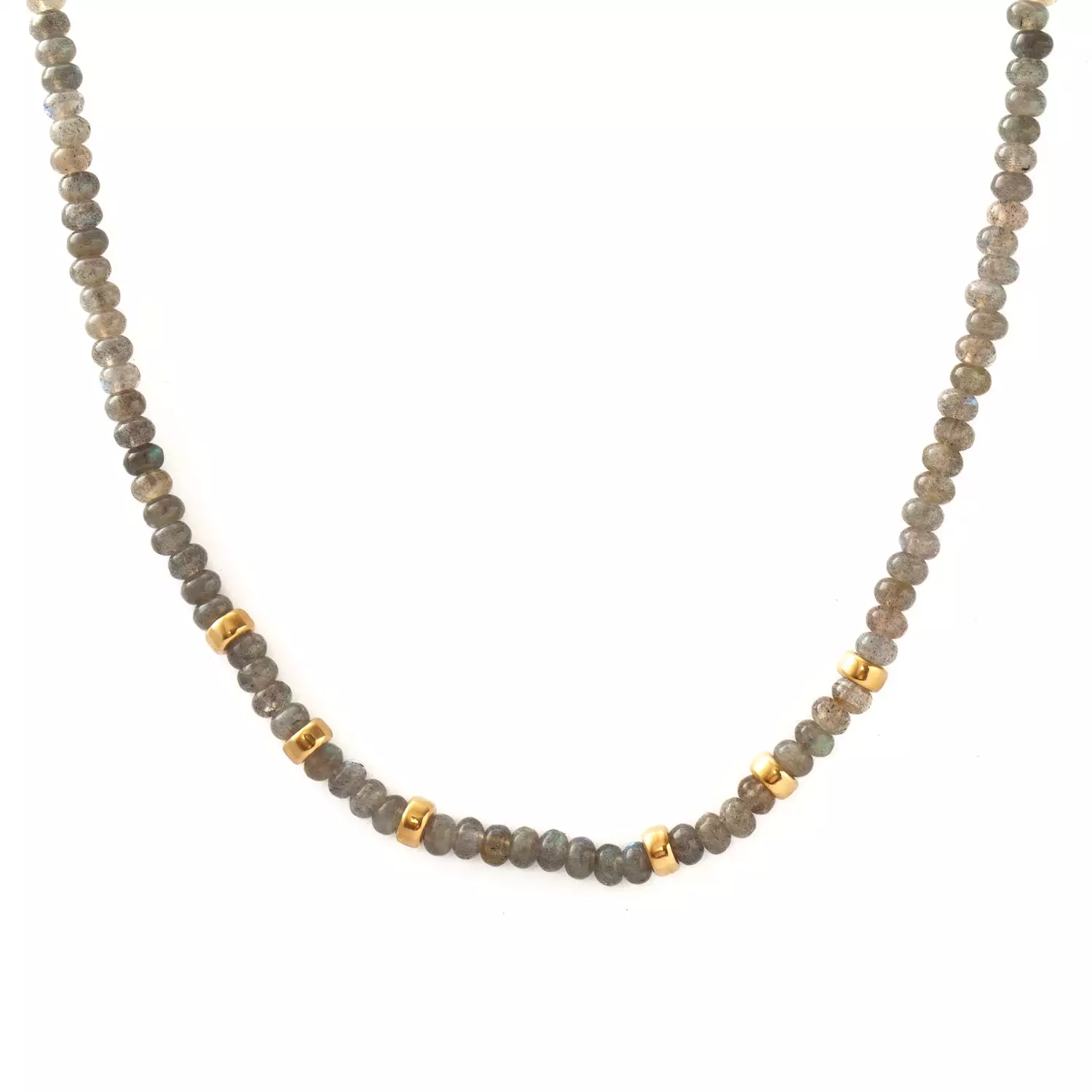 Labradorite Rondelle Bead Necklace