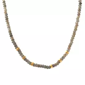 Labradorite Rondelle Bead Necklace