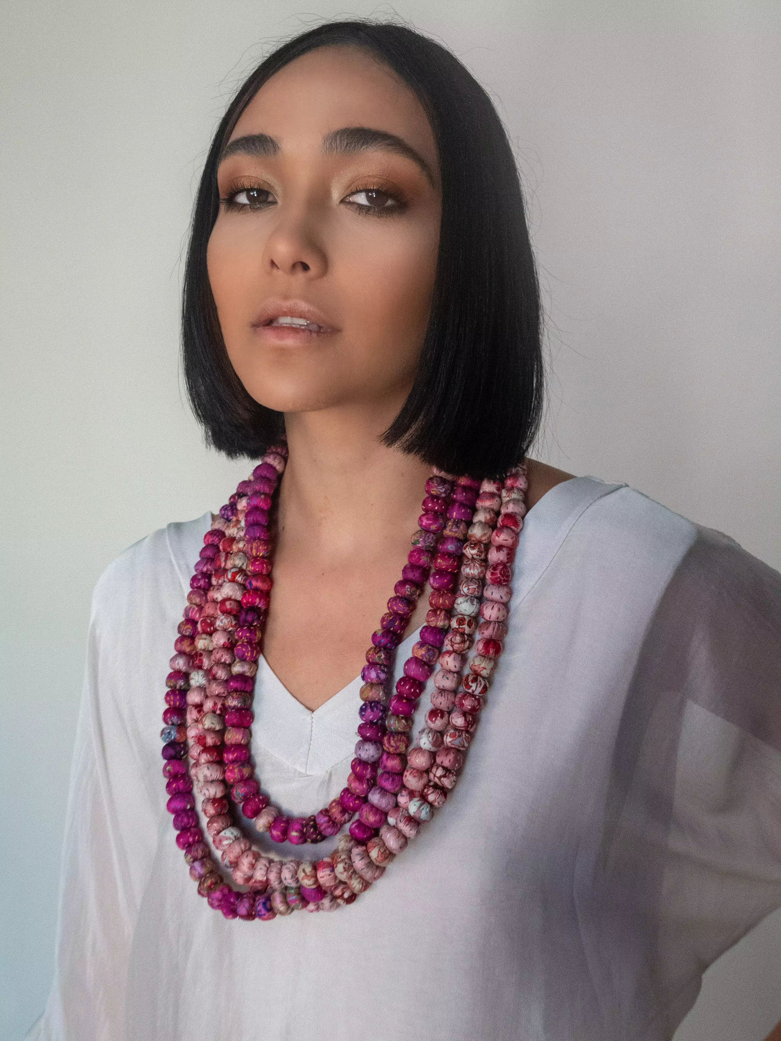 Large Kantha Bead Necklace