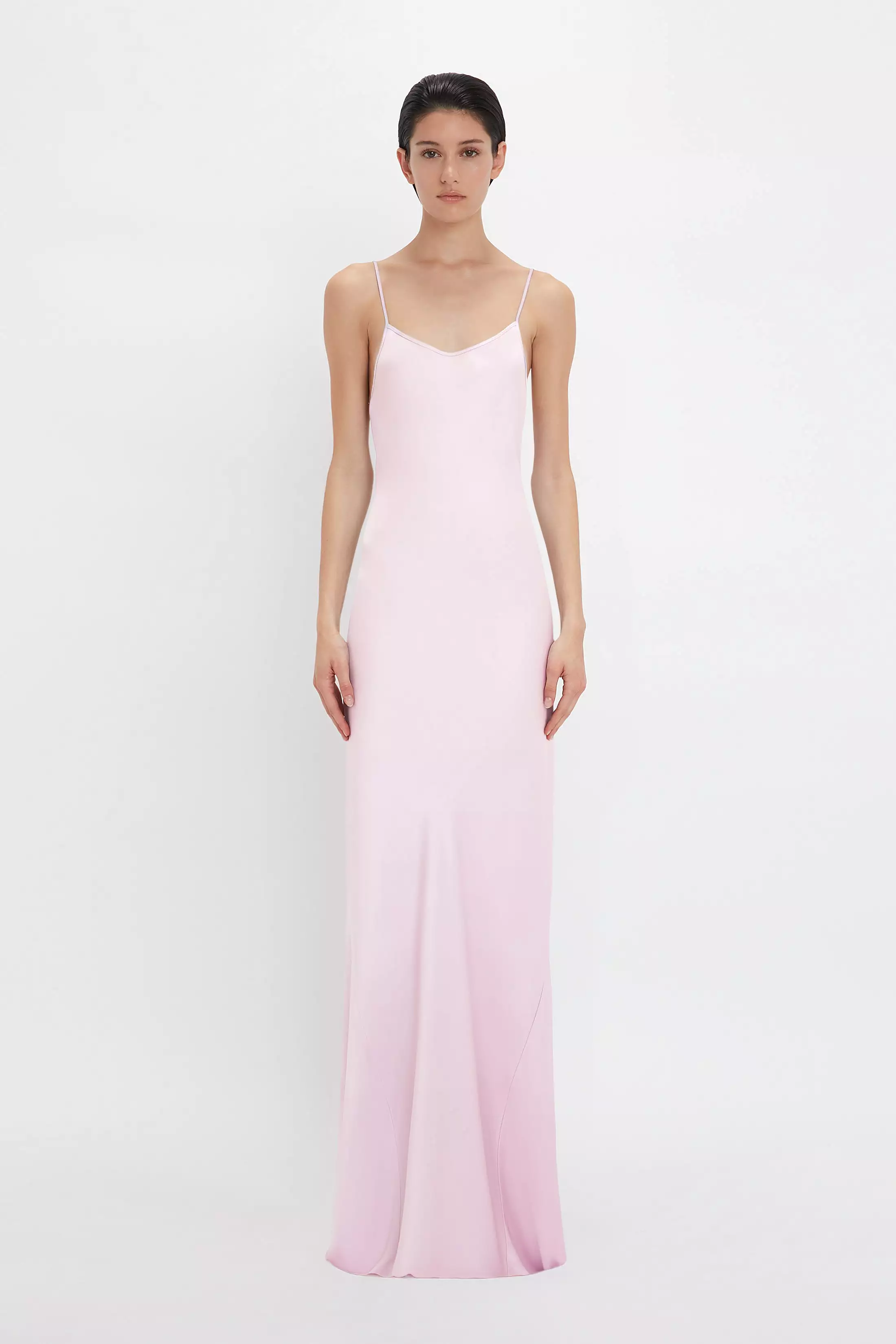 Low Back Cami Floor-Length Dress In Rosa