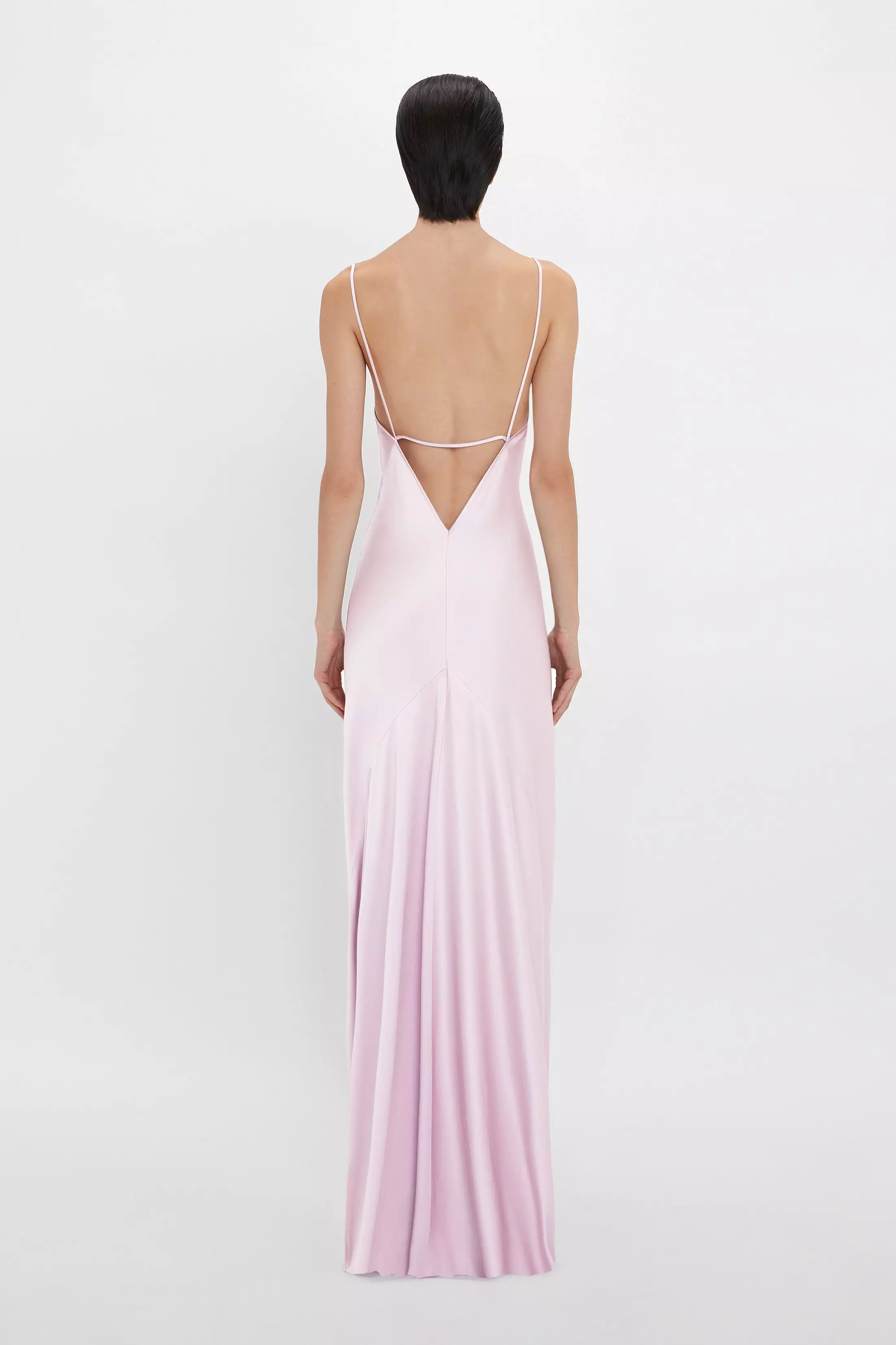 Low Back Cami Floor-Length Dress In Rosa