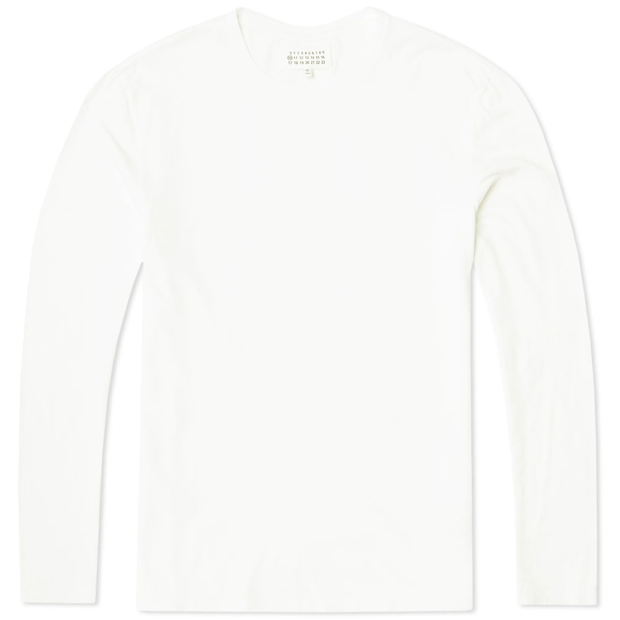 Maison Margiela 10 Long Sleeve Compass TeeOff White