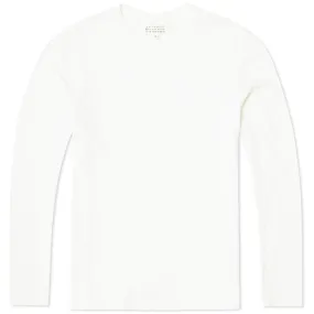 Maison Margiela 10 Long Sleeve Compass TeeOff White