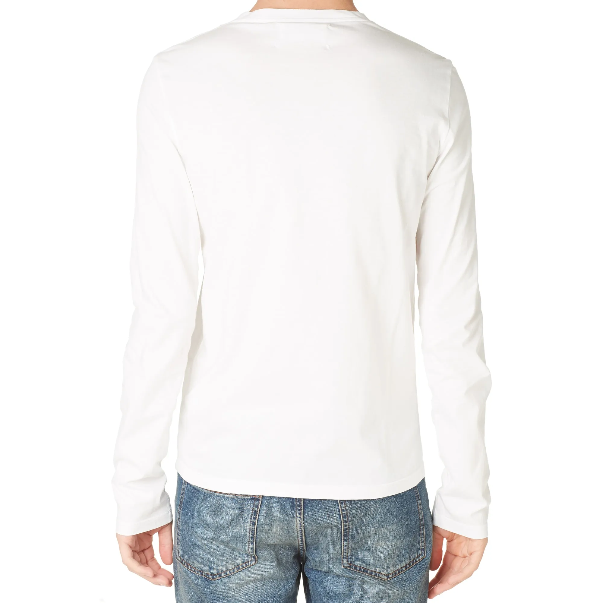 Maison Margiela 10 Long Sleeve Compass TeeOff White