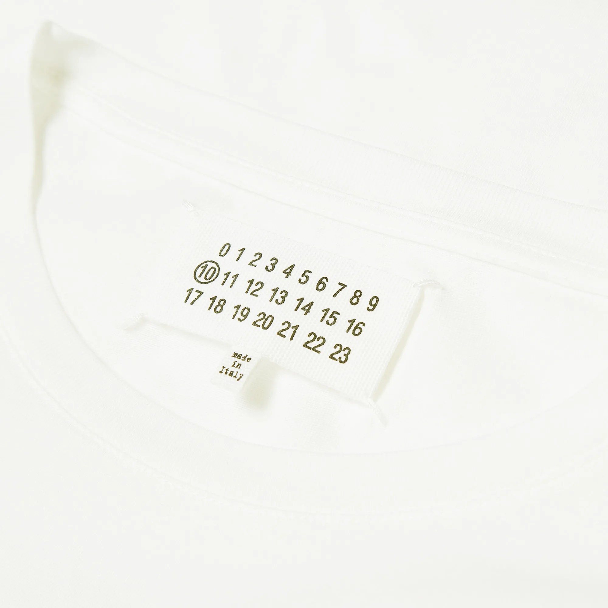 Maison Margiela 10 Long Sleeve Compass TeeOff White