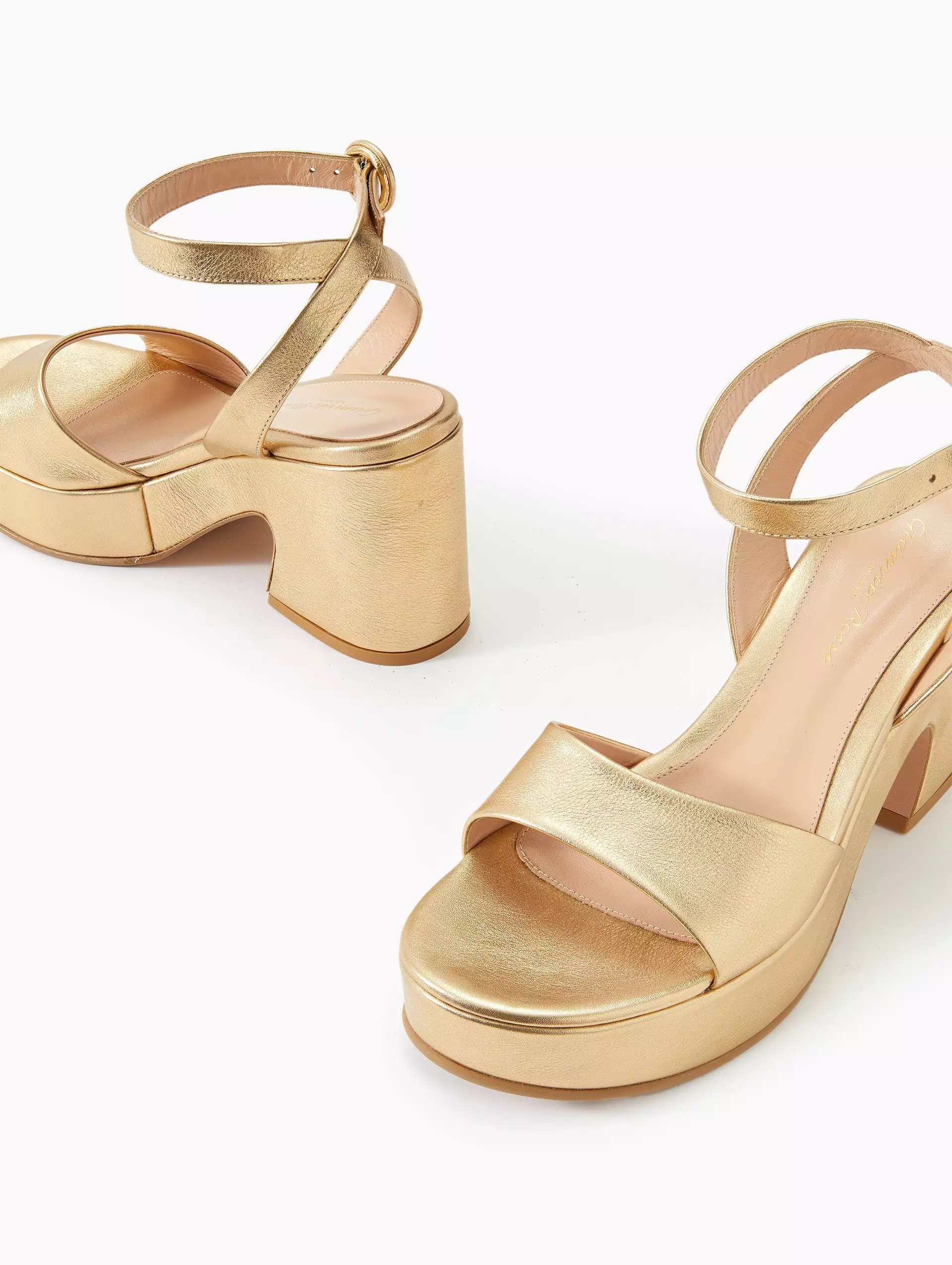 Metallic Heel Sandal